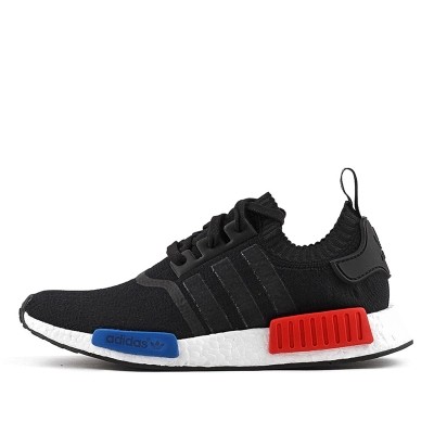 Addas NMD R1 Primeknit OG Đen / Trắng / Đỏ / Xanh Lam