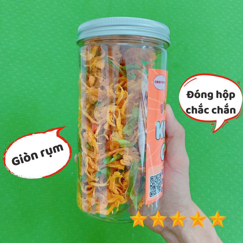 Khô gà lá chanh 280g Chapapa đồ ăn vặt Sài Gòn vừa ngon vừa rẻ | BigBuy360 - bigbuy360.vn