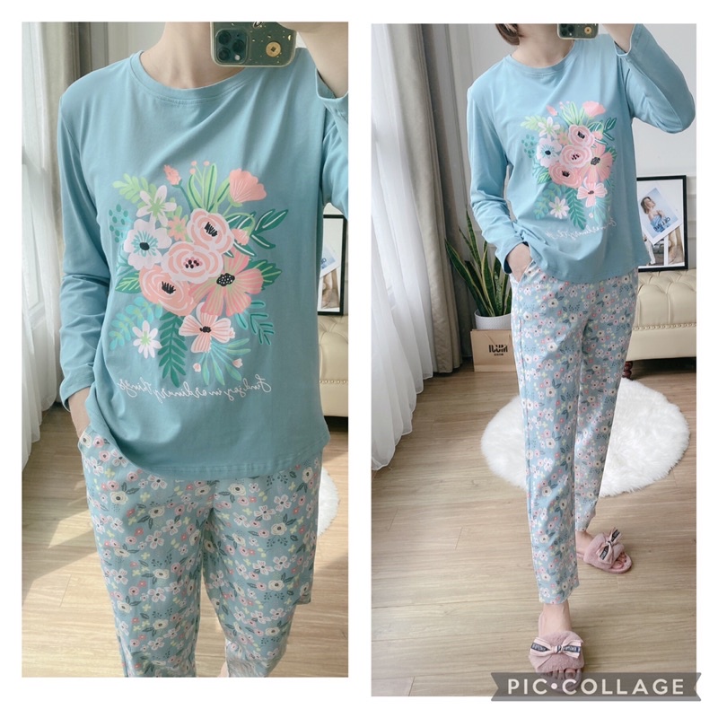 Bộ mặc nhà áo hoa | BigBuy360 - bigbuy360.vn