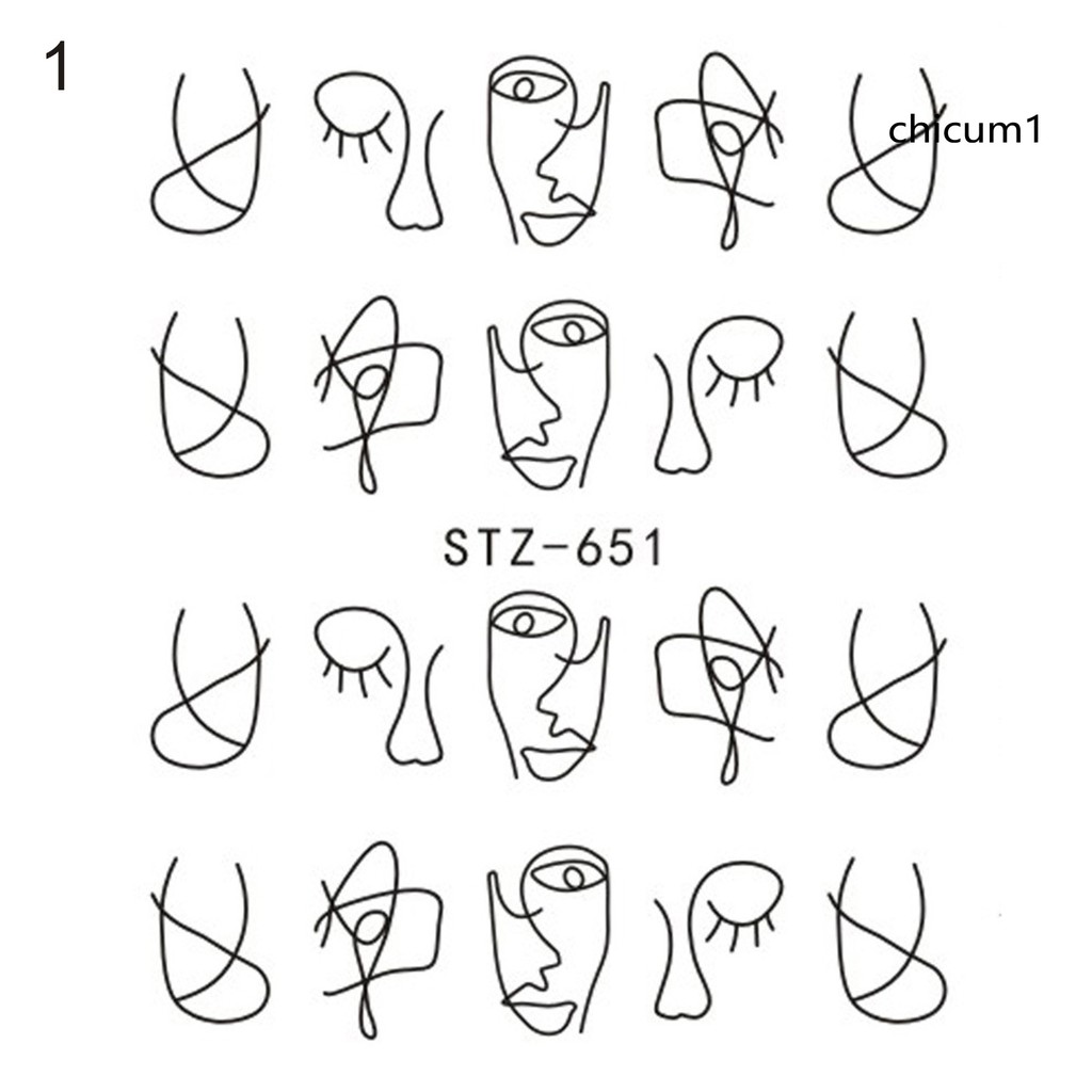 (Hàng Mới Về) Miếng Dán Trang Trí Móng Tay Diy Họa Tiết Động Vật Thời Trang