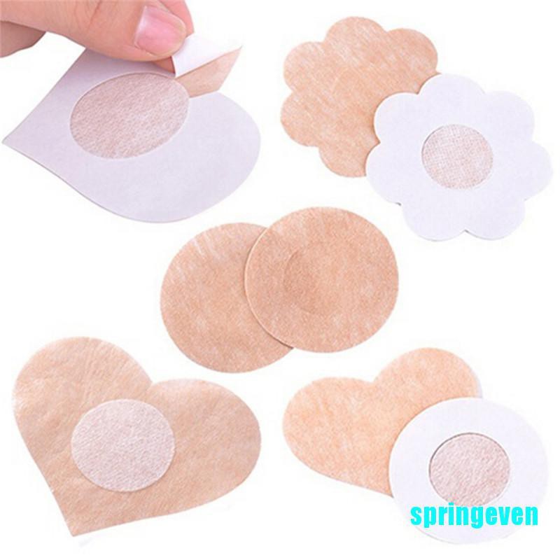 Set 10 Miếng Dán Ngực Hình Tròn / Cánh Hoa / Trái Tim Tiện Dụng