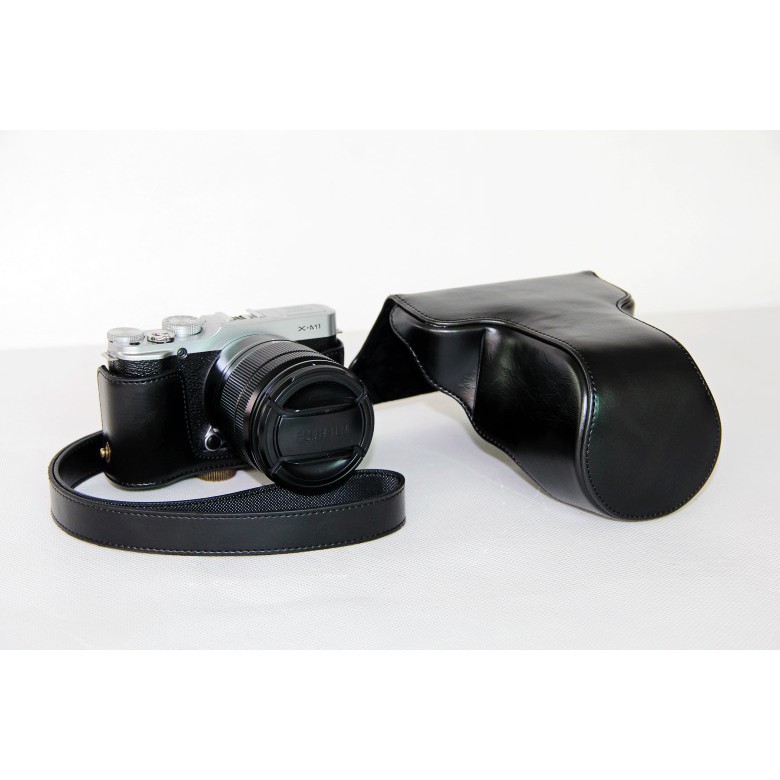 Bao Da Pu Bảo Vệ Máy Ảnh FujiFilm Fuji XA3 Với Ống Kính 16-50mm