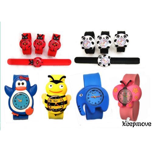 ღtwღBoys Girls Slap Snap On Silicone Animal  Cartoon Wrist Watch | BigBuy360 - bigbuy360.vn