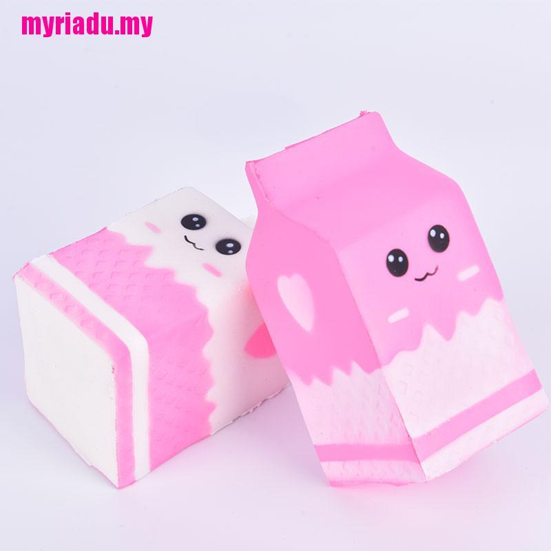 Đồ Chơi Xốp Squishy Giảm Stress Hình Hộp Sữa Dễ Thương Cho Bé