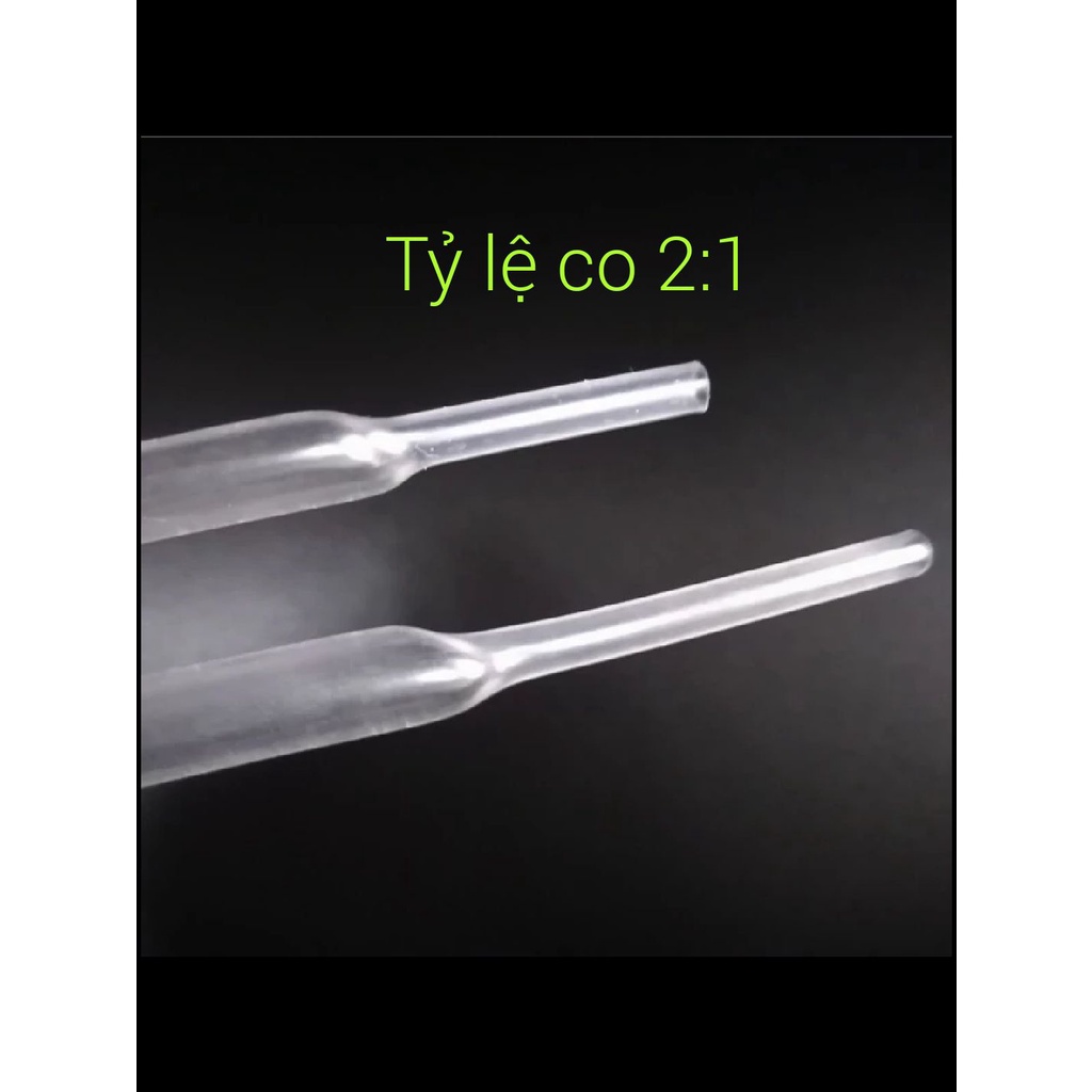 10 mét Ống gen co nhiệt trong suốt đường kính 3mm.