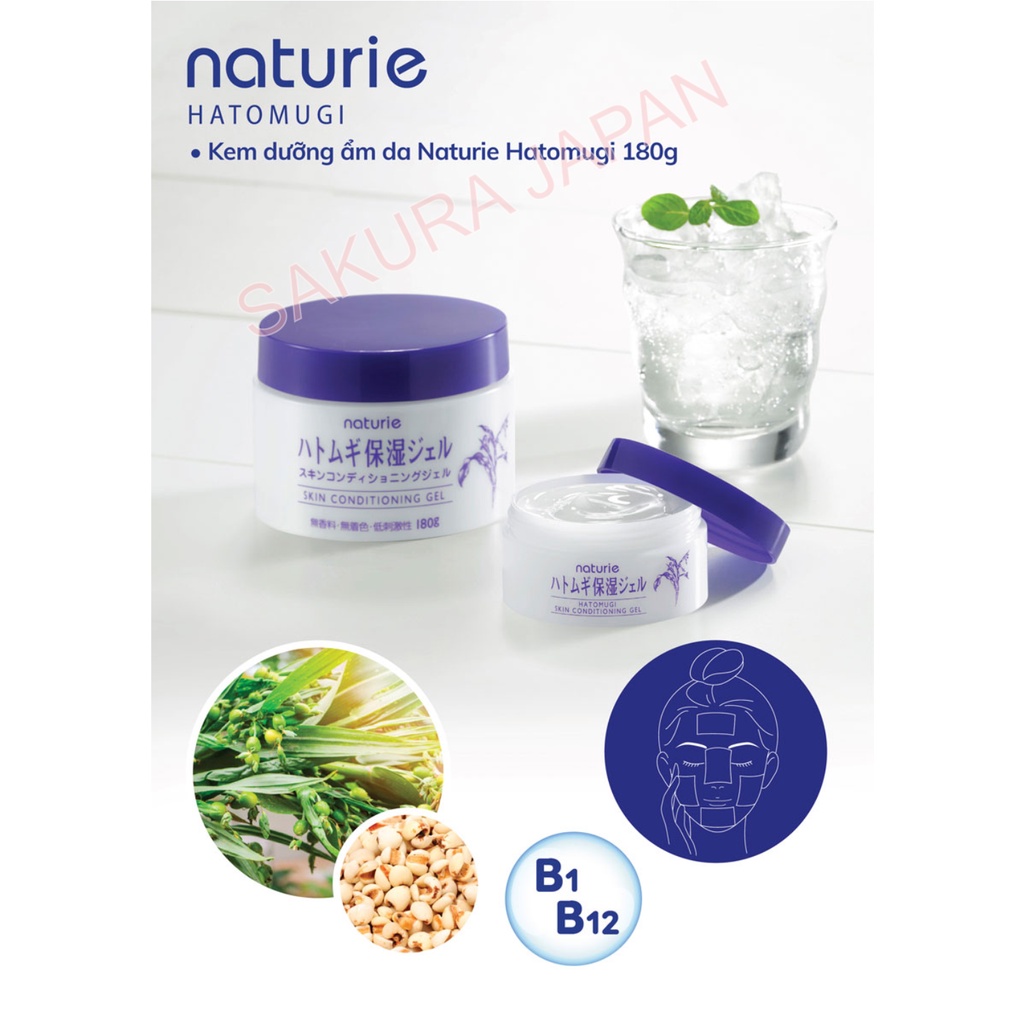 Kem dưỡng ẩm Naturie Hatomugi Naturie Skin Conditioning 180g Nhật Bản