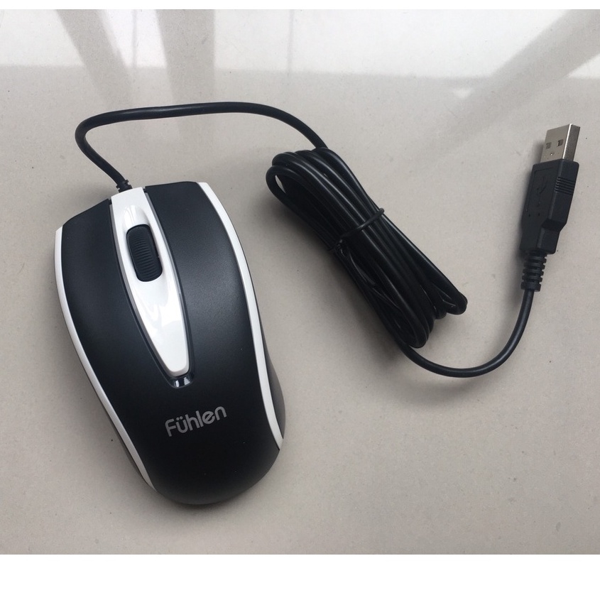 Chuột Có Dây Fulen L102 Đen Viền Trắng Chính Hãng Bảo Hành 2 năm