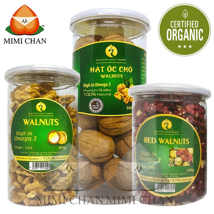 Nhân Quả Óc Chó Đã Tách Vỏ Mỹ Hũ 250gr, Tốt Cho Tim Mạch, Hạt Óc Chó Vàng