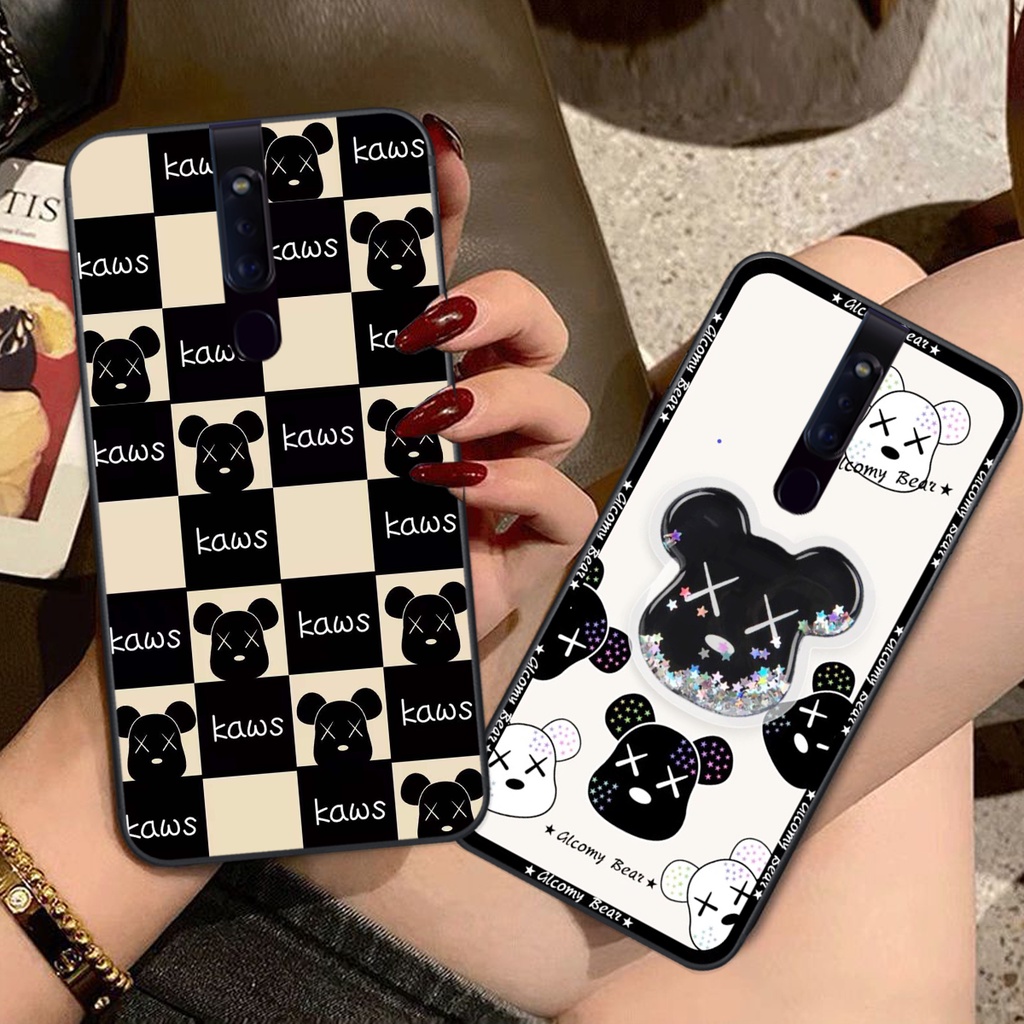 Ốp lưng Oppo F11 / F11 Pro trái tim họa tiết caro, mikey họa tiết beabrick kaws cute