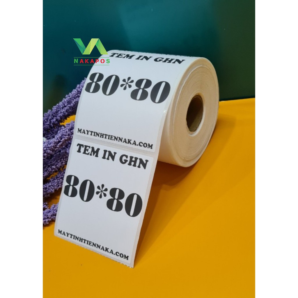 Giấy In Nhiệt 80x80 mm Tem Vận Chuyển 80*80 Dán Được 8*8giấy in đơn GHN Decal in đơn Giao hàng nhanh 8x8
