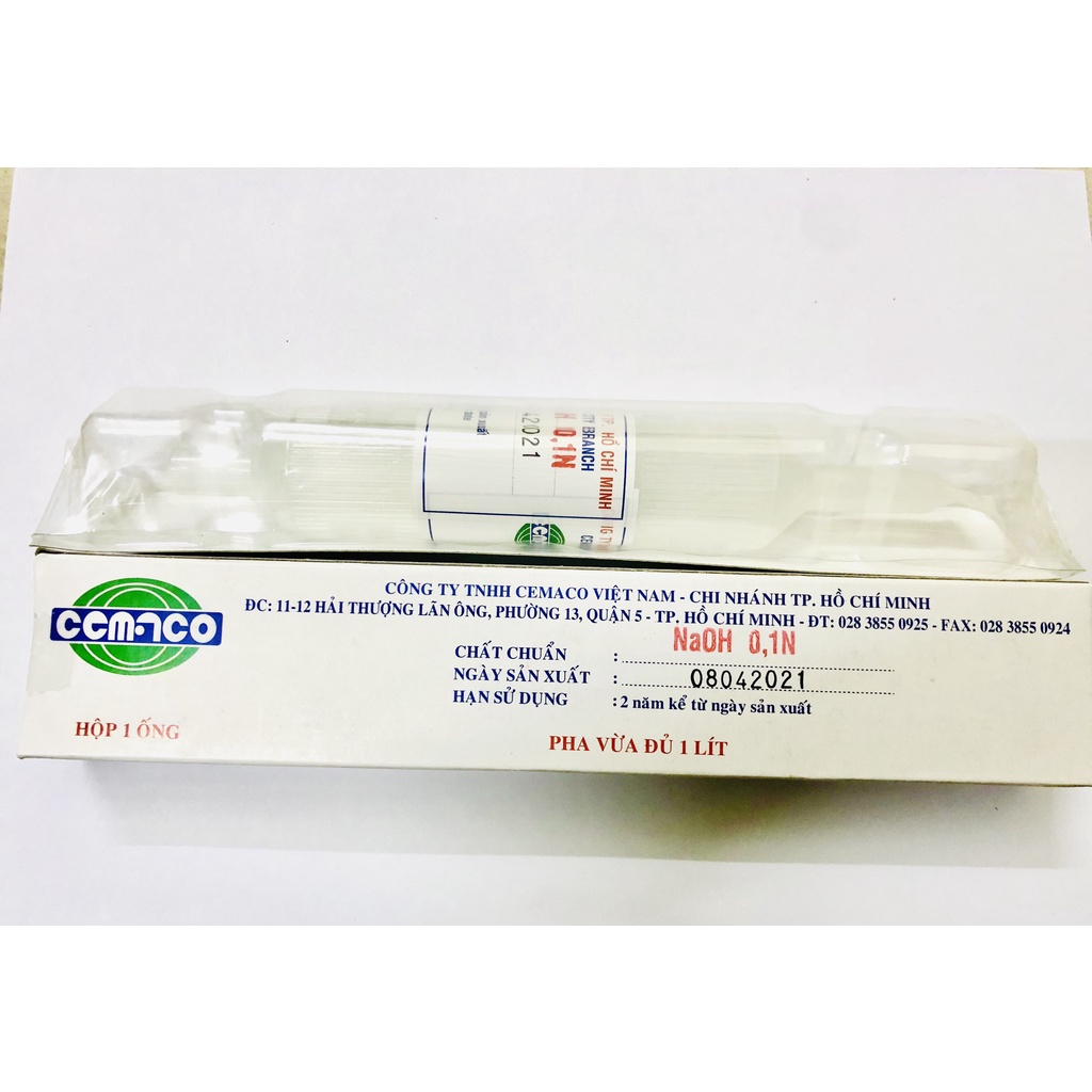 Ống chuẩn NaOH 0.1N