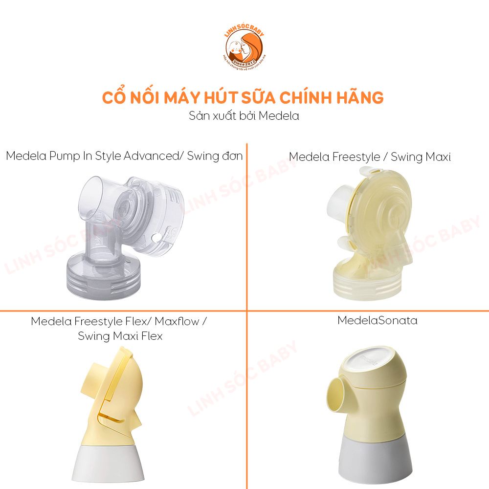 Cổ nối máy hút sữa Medela | Dùng cho Pump in Style, Sonata, MaxFlow, FreeStyle, Flex, Swing, Mini Electric ( lẻ 1 cái)