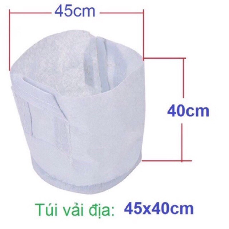 Túi vải địa trồng cây 2 quai xách kích thước 45x40cm - số lượng 1 cái