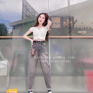 QUẦN  BAGGY KHÓI THÊU HOA CÚC CỰC XINH