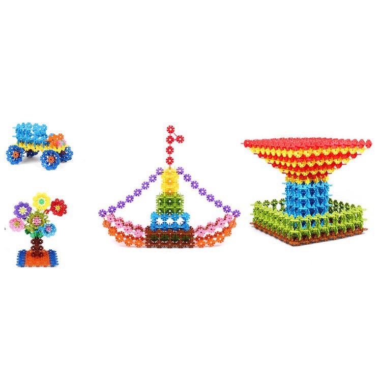 Combo 1kg Xếp Hình Hoa Ghép Hình Bông Tuyết Nhiều Màu Sắc Cho Bé Vui Chơi - Đồ Chơi TT02