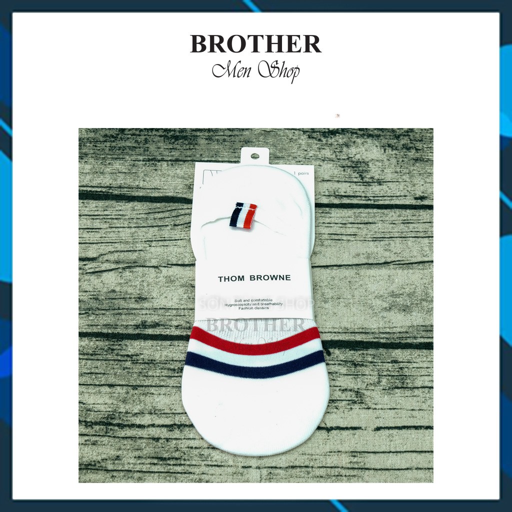 tất vớ nam tất lười tất bàn chân THOM BROWNE TN01 chất cotton chống hôi chân BROTHER MEN Shop