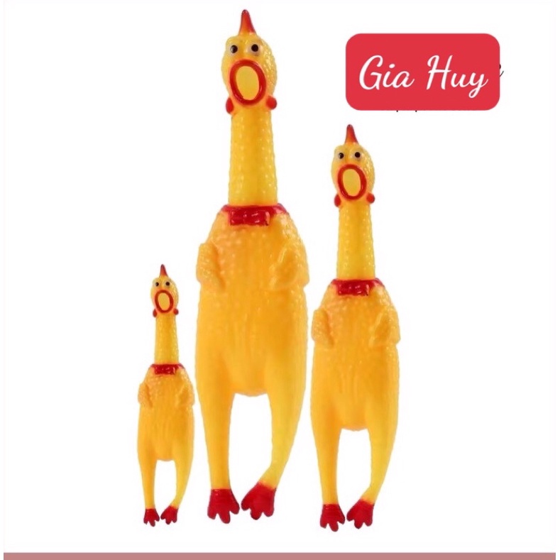 Gà la hét - Đồ chơi gà la hét cho chó mèo - Đồ chơi chó mèo kêu chíp chíp giahuypetshop