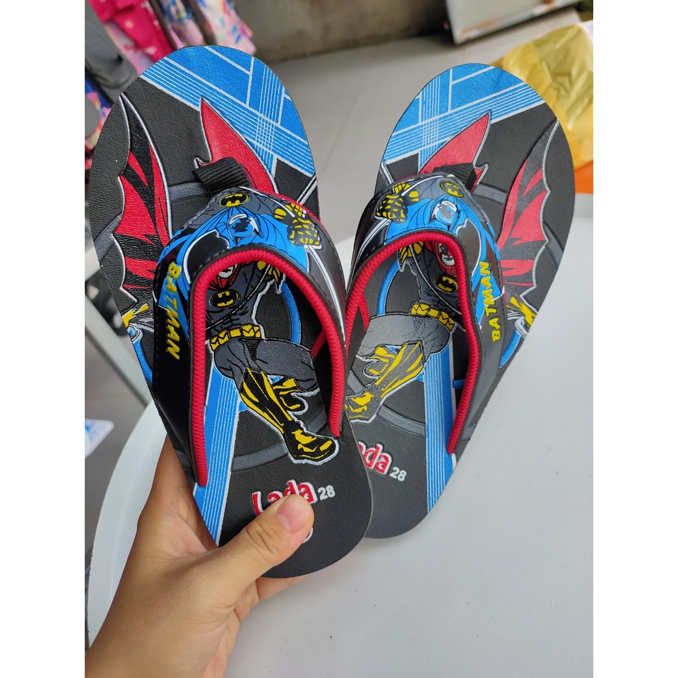 Dép kẹp trẻ em siêu nhân nhện LADA cao cấp, dép siêu nhân nhện cho bé trai siêu bền(size 25-40)