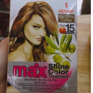 Combo 10 gói gội đầu Nâu cafe Max
