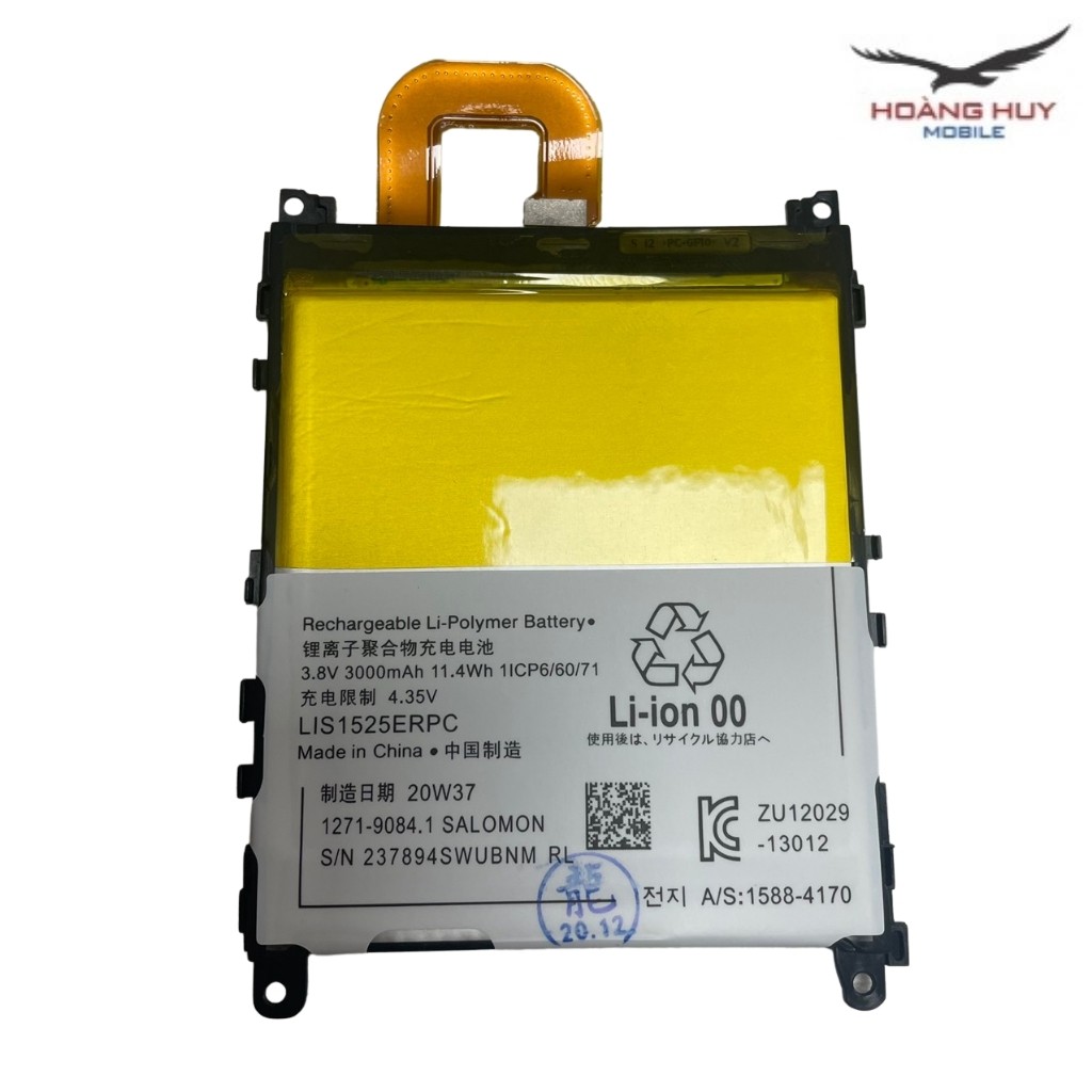 Pin Sony Z1,LIS1525ERPC Dung Lượng 3000mAh Hàng Zin Nhập Khẩu Bảo Hành 6 Tháng 1 Đổi 1