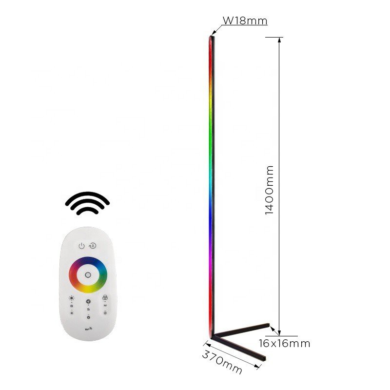 Đèn Góc Tường Corner Light RGB Led Kim Loại Trang Trí Phòng Khách, Phòng Ngủ, Phòng Game kèm điều khiển hot trend tiktok