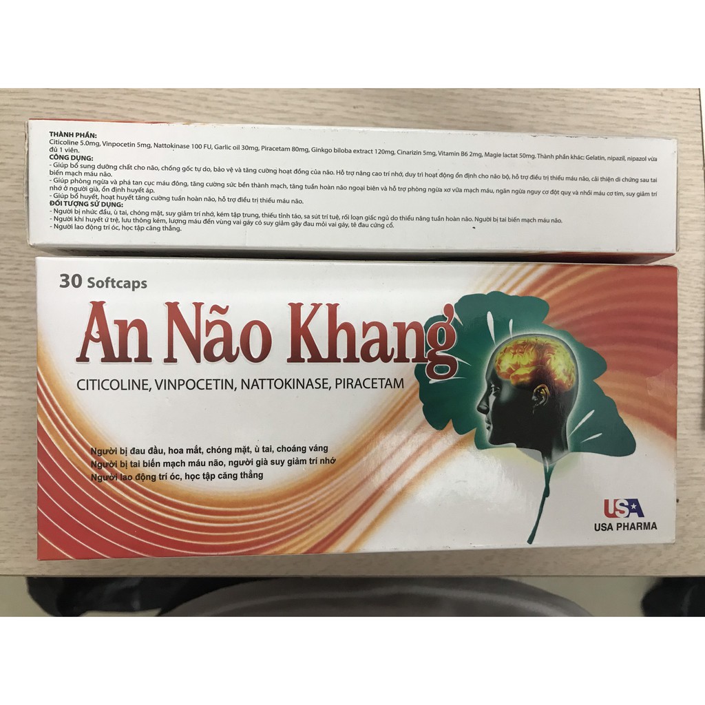 [Cam Kết Hàng Chính Hãng] - AN NÃO KHANG Hỗ trợ làm giảm các biểu hiện thiểu năng tuần hoàn não - [Quầy Thuốc Bảo Lâm]