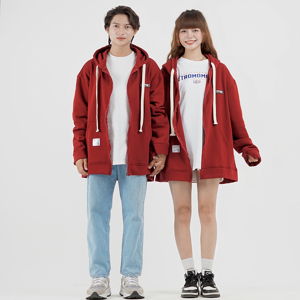 Áo Khoác Hoodie Trơn Nam Nữ Ulzzang Unisex Bom House