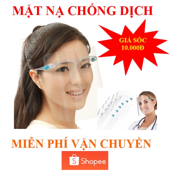 Face Shield Kính mặt nạ Chống Giọt Bắn Bảo Hộ Chống dầu khi nấu ăn