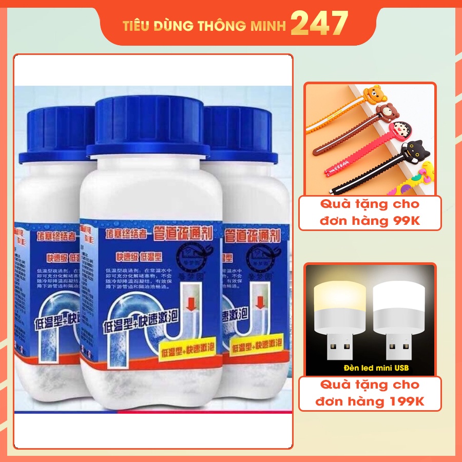 Bột thông Cống ,Thông Bồn Cầu Thần Thánh ,Thông Tắc Bồn Cầu Bồn Rửa Mặt Đường Ống Nhanh Chóng FREESHIP Loại Cực Mạnh