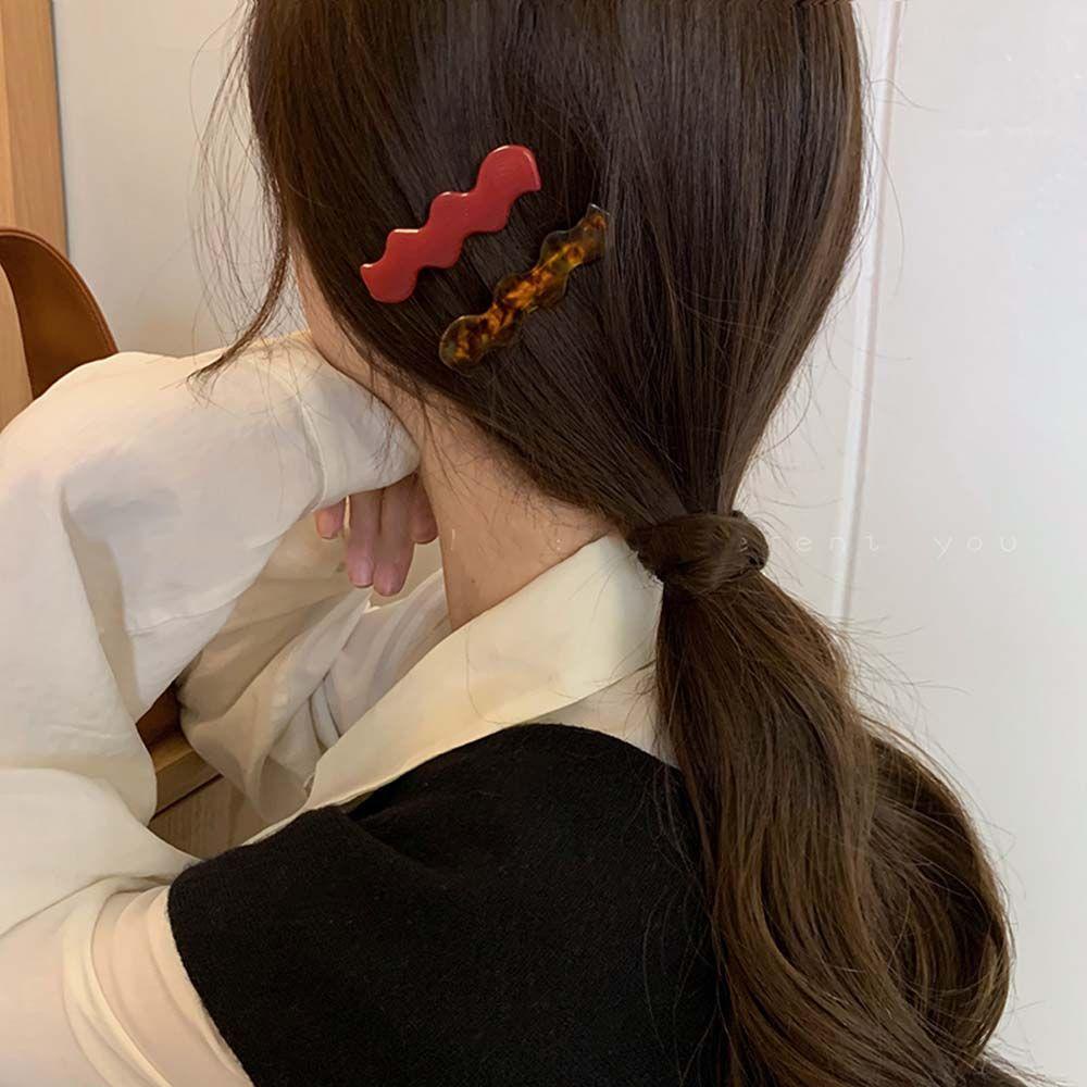 Kẹp Tóc Mỏ Vịt Bằng Nhựa Phong Cách Hàn Quốc Ngọt Ngào Cho Nữ