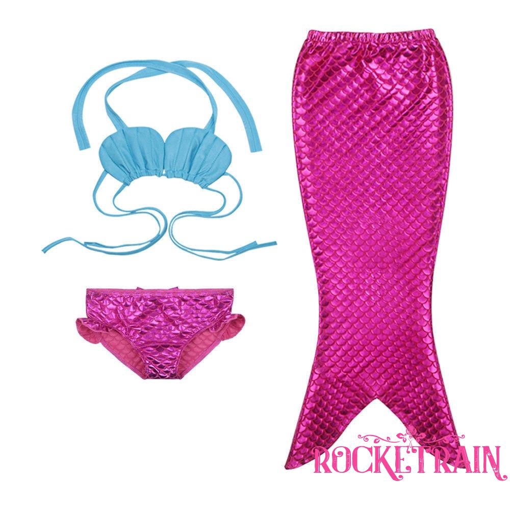 Bộ bikini 2 mảnh kèm chân váy hình nàng tiên cá dễ thương đáng yêu cho bé gái