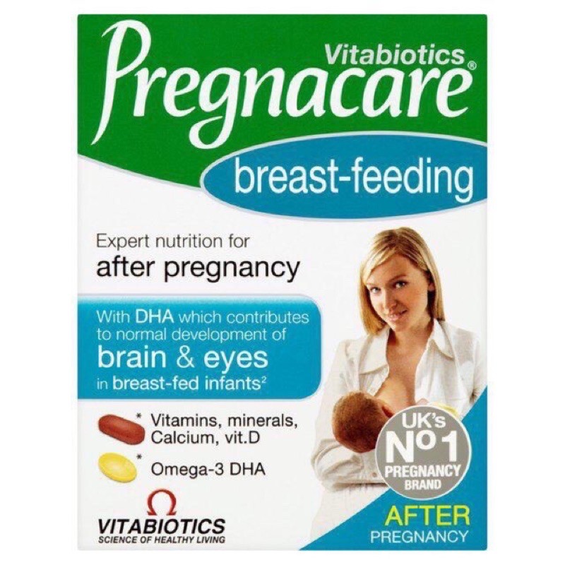 Viên uống bổ sung cho mẹ sau sinh và cho con bú PREGNACARE chính hãng Vitabiotics UK (bú Anh)