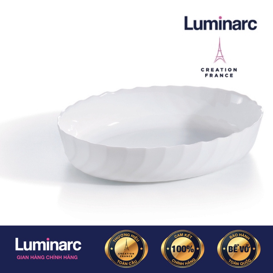 Khay Nướng Thuỷ Tinh Luminarc Smart Cuisine Trianon Oval 36x29cm - LUKHP4637