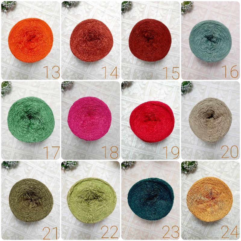 (01-24) Sợi lace cotton Nhật, se 0.5mm, bóng mềm, đan móc áo váy, áo dài