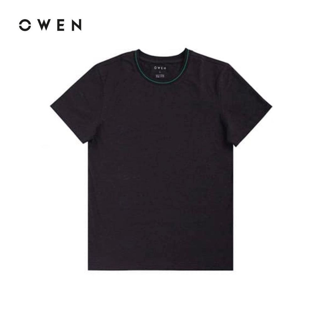 Áo T-Shirt Nam Owen Cotton Bodyfit màu xám đen - TSN22039