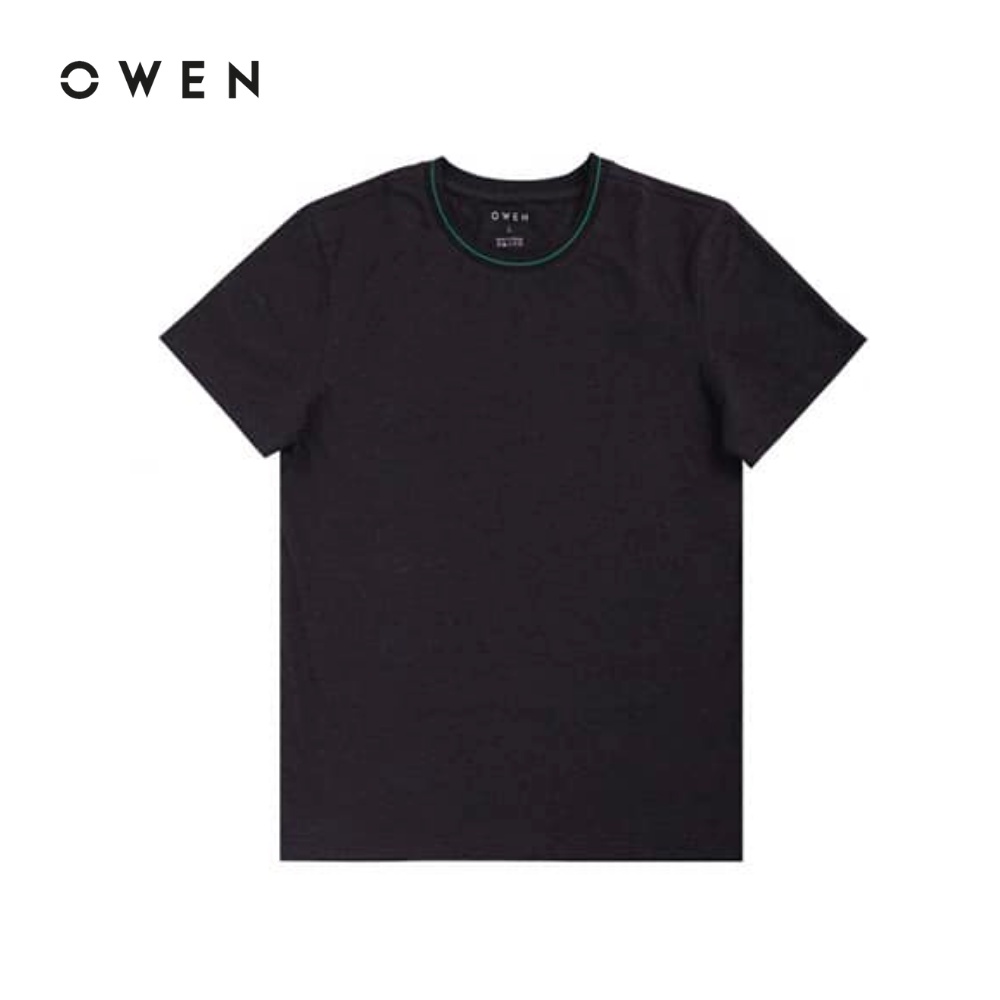 Áo T-Shirt Nam Owen Cotton Bodyfit  màu xám đen - TSN22039