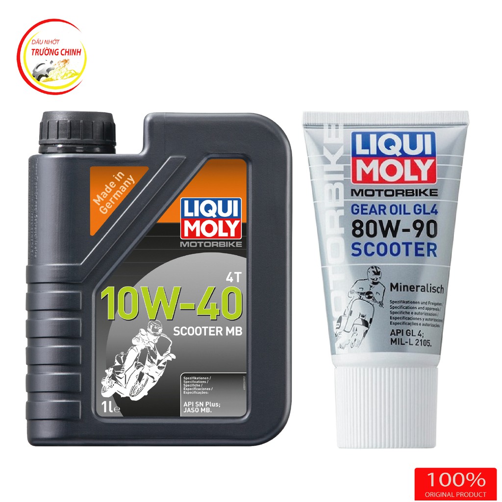 [Mã LT50 giảm 50k đơn 250k] Compo nhớt liqui Moly Scooter MB 10W40 dành cho xe ga