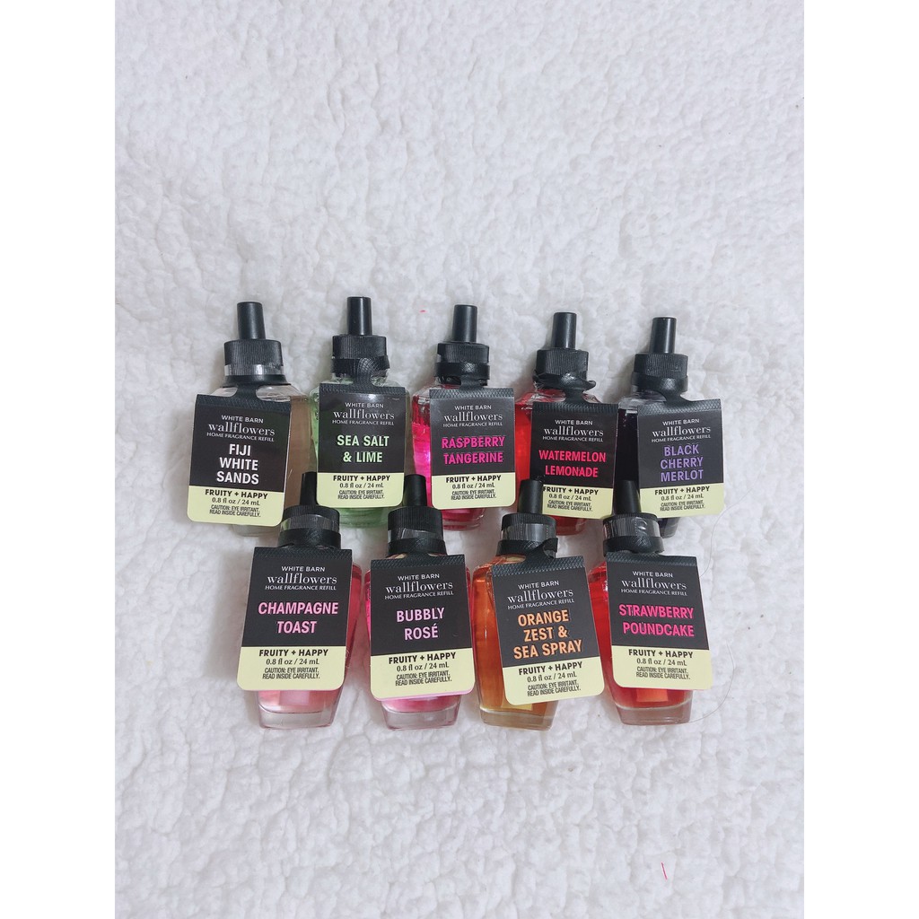 Fruit & Happy Tinh dầu thơm xông phòng Bath & Body Works wallflowers home fragrance refills 24ml chuẩn auth