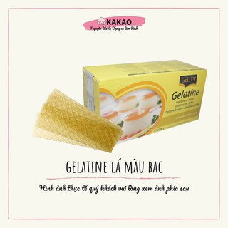 LÁ GELATINE MÀU BẠC NHẬP KHẨU ĐỨC 10 LÁ