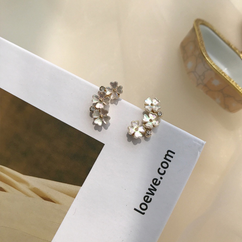 Hoa tai hoa tươi ngọt ngào hoa tai hoa tai nữ thời trang hàn quốc