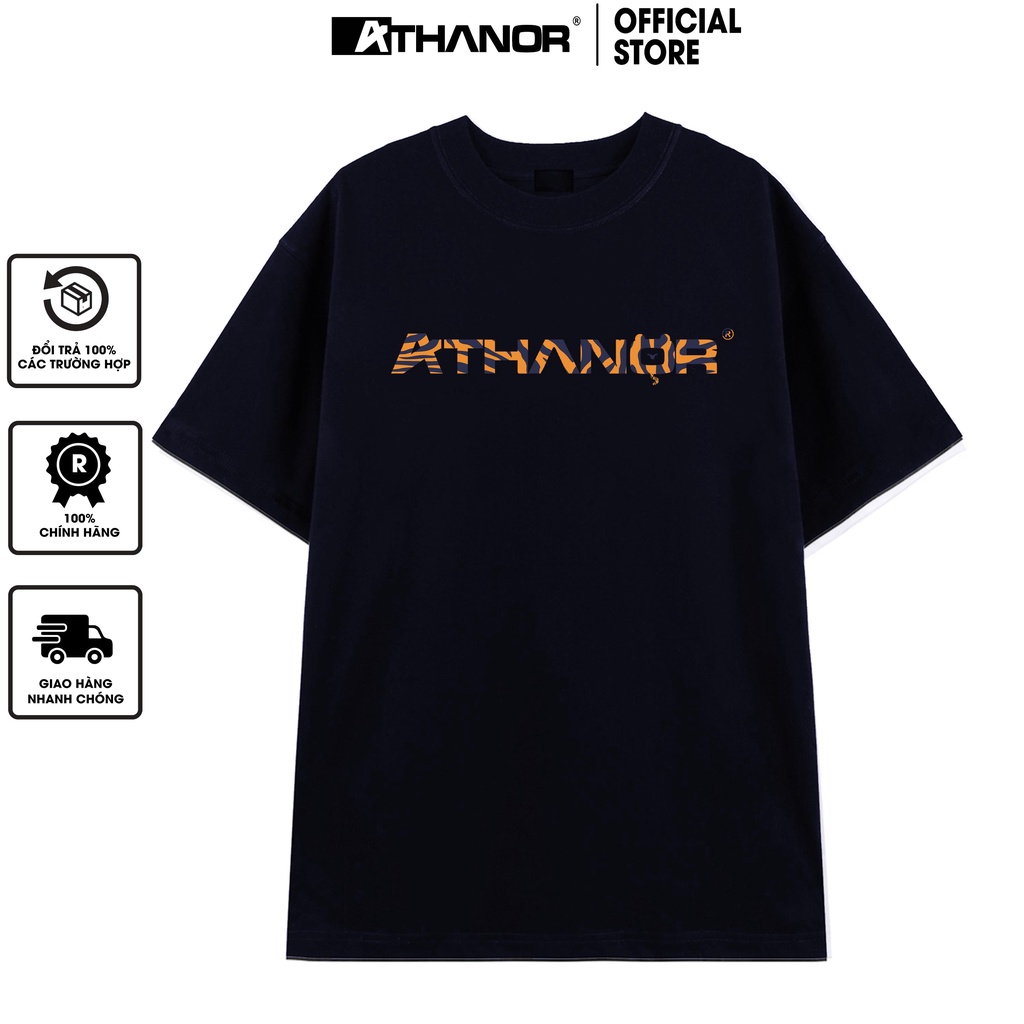Áo thun form rộng tay lỡ ATHANOR chất liệu 100% cotton co dãn 4 chiều dành cho nữ và nam mẫu tiger