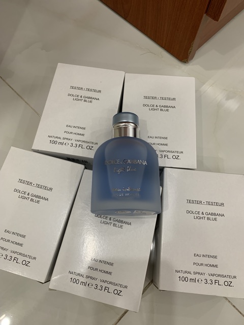 [FreeShip] Nước hoa tester D&G light blue eau intense pour homme 100ml