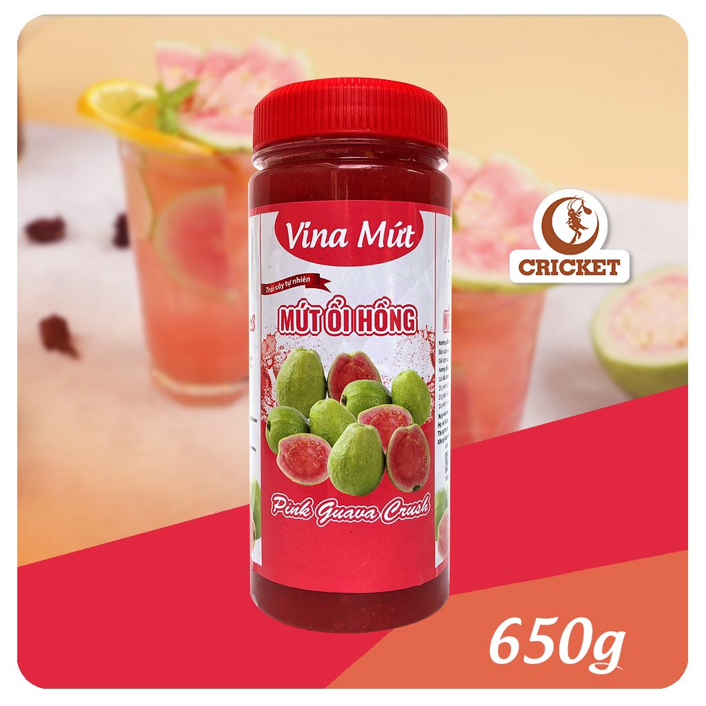 Mứt Sinh Tố Vina Mứt trái cây - Hũ 650g - Làm trà sữa, bánh, thêm vị cho các loại thức uống