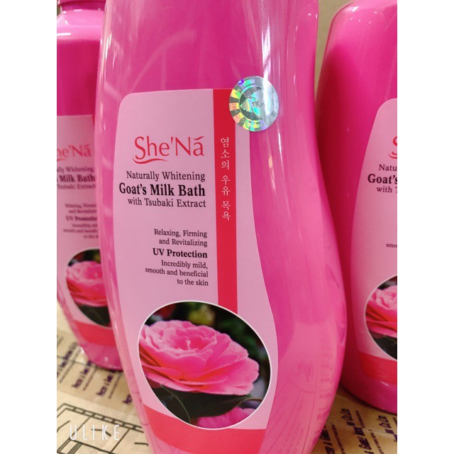 SỮA TẮM SHENA tinh chất hoa tsubaki 1,2L ( mầu hồng )