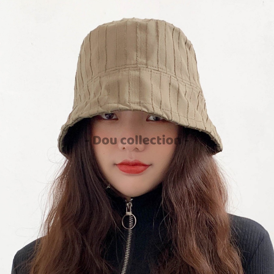 [Nowship2h] Mũ bucket (Mũ xô) Unisex Retro trơn phong cách Nhật Bản - Chất Liệu Cotton - Mã NV036