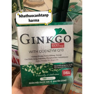 Hoạt huyết bổ não Ginkgo 600mg hộp 100v