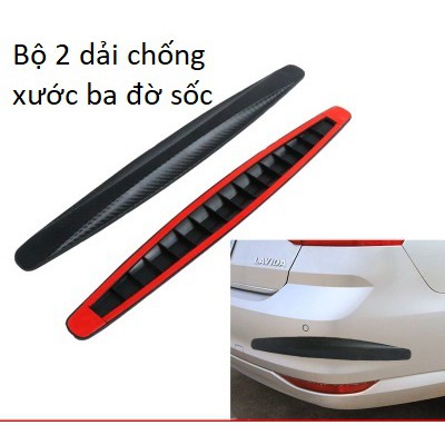 Bộ 2 dải carbon chống trầy xước ba đờ sốc kích thước 40x5.5cm