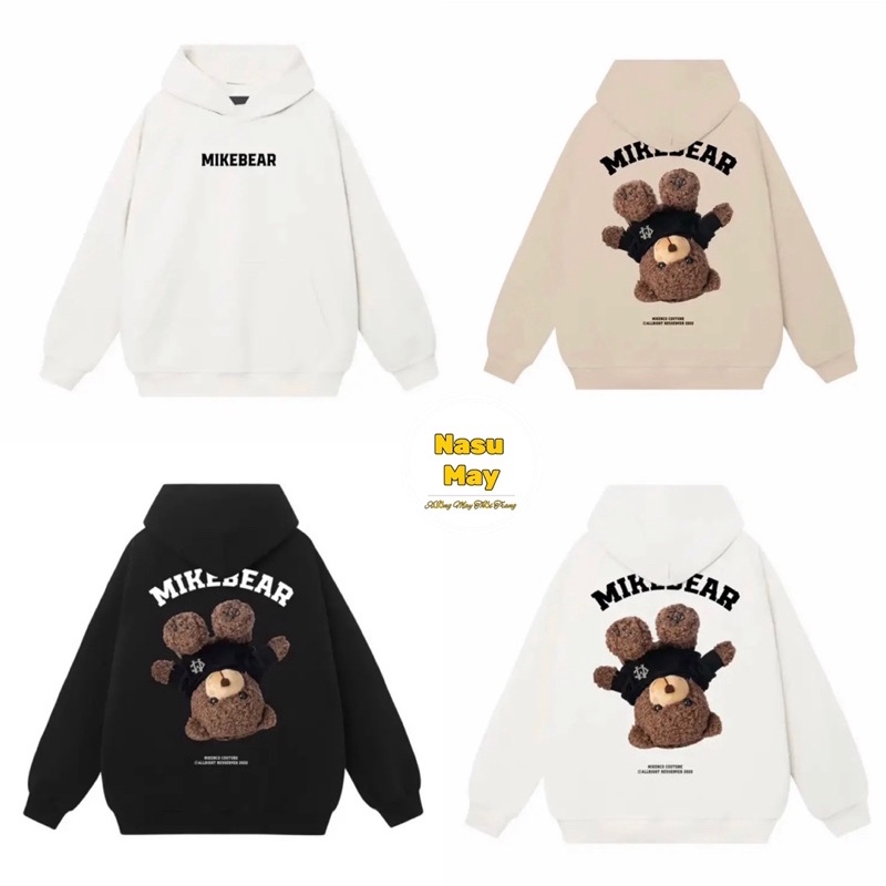 Áo Hoodie Nỉ Gấu Bông Mike Bear Form Rộng Có Túi Và Mũ | BigBuy360 - bigbuy360.vn