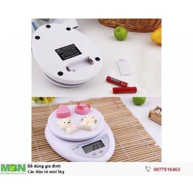 Cân Tiểu Ly 5 Kg Electronic Kitchen Scale – cân thực phẩm gia vị nhà bếp tiện dụng