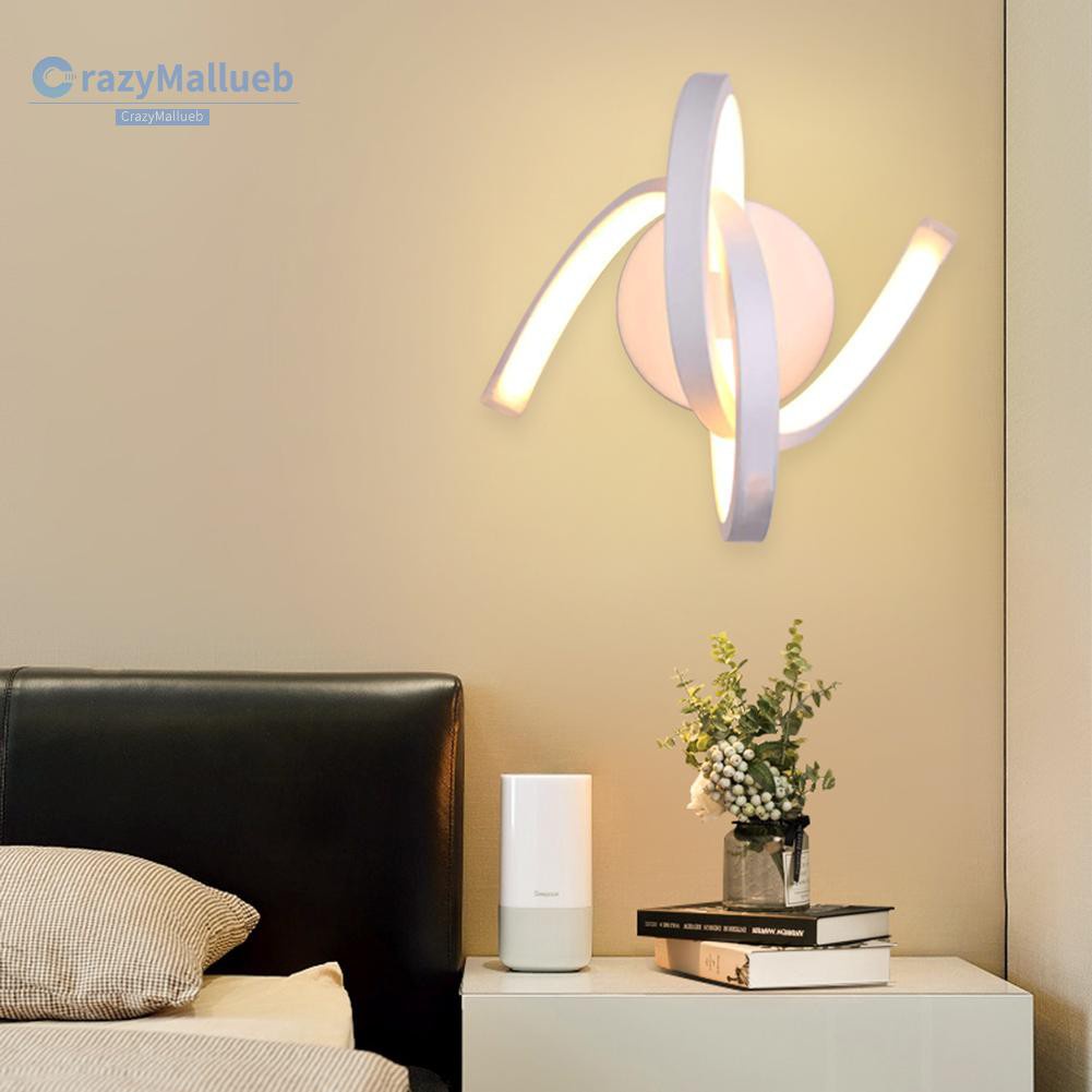 Crazymallueb❤Spiral LED Wall Mounted Light Bedside Aisle Lighting Home Living Room Decor Lamp❤Lighting